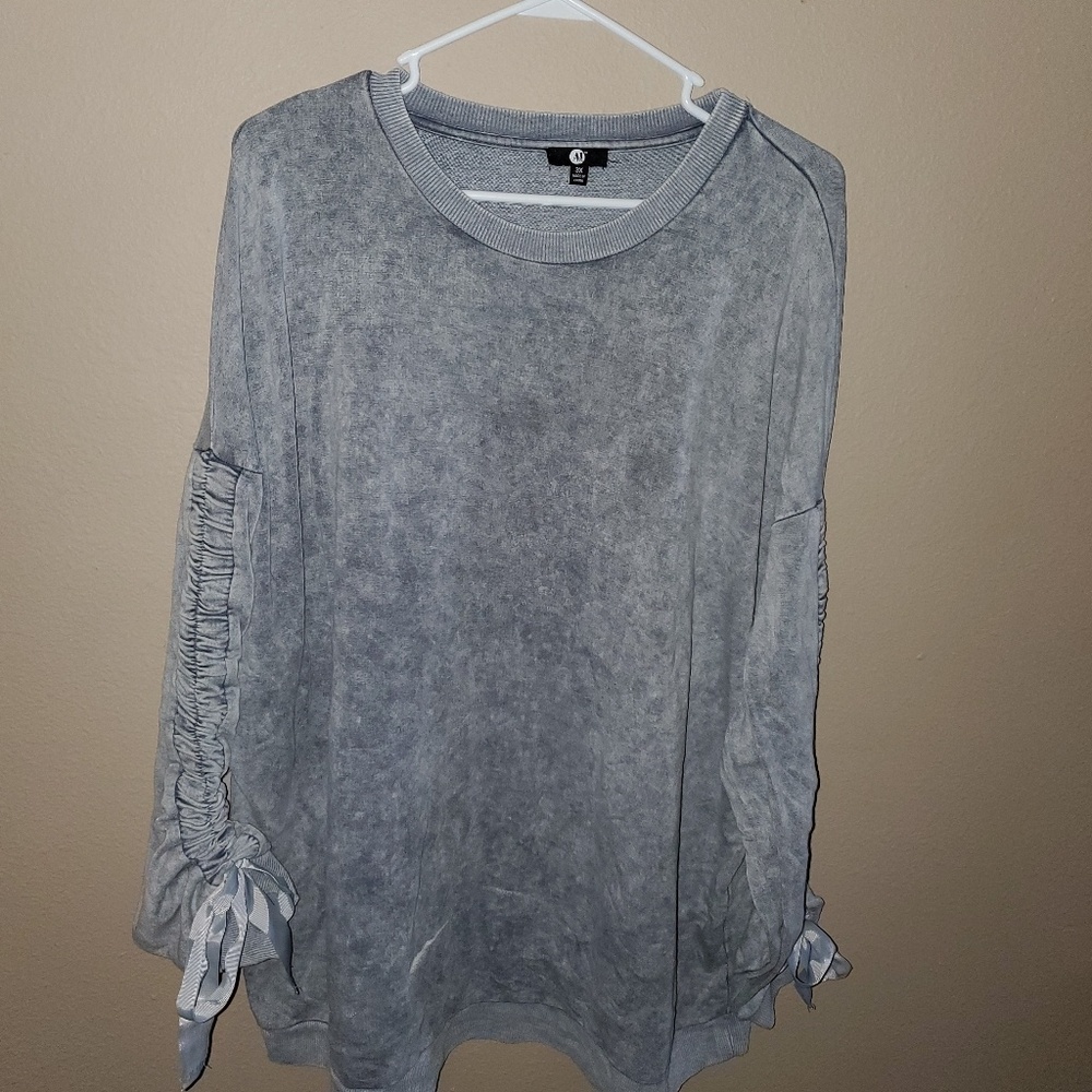 Women's Plus 3X Stonewash Grey Sweatshirt